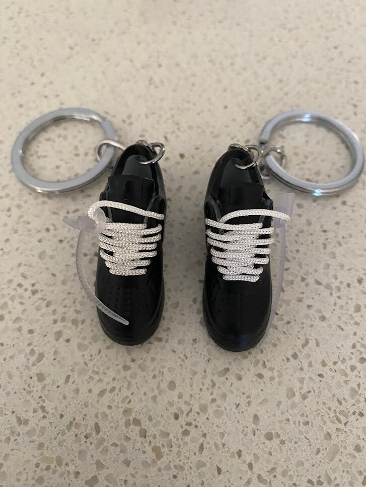NIKE AF1 LOW-(OFF WHITE BLK)-1/6 SCALE 3D SNEAKERS KEYCHAIN SET WITH BOX