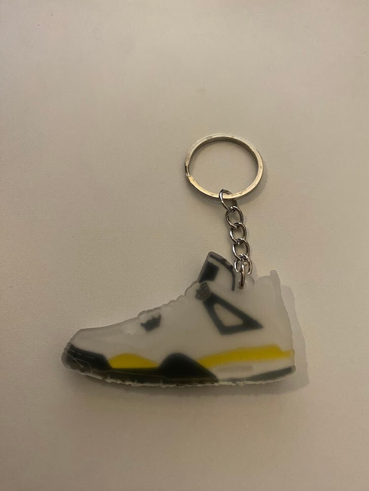 AIR JORDAN 4 RETRO-(TOUR YELLOW/RARE AIR)-2D SNEAKER KEYCHAIN