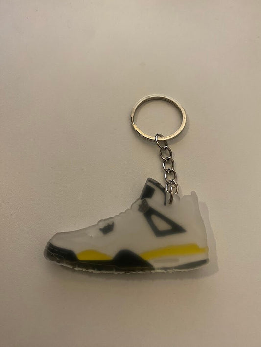 AIR JORDAN 4 RETRO-(TOUR YELLOW/RARE AIR)-2D SNEAKER KEYCHAIN