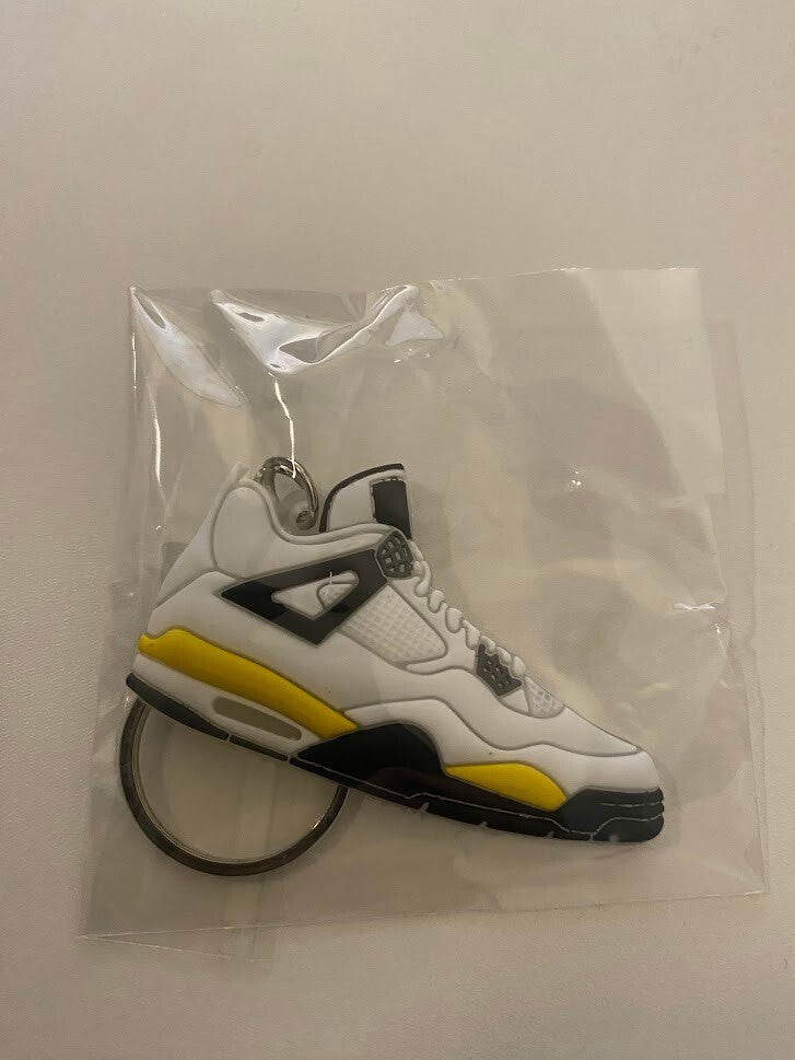 AIR JORDAN 4 RETRO-(TOUR YELLOW/RARE AIR)-2D SNEAKER KEYCHAIN