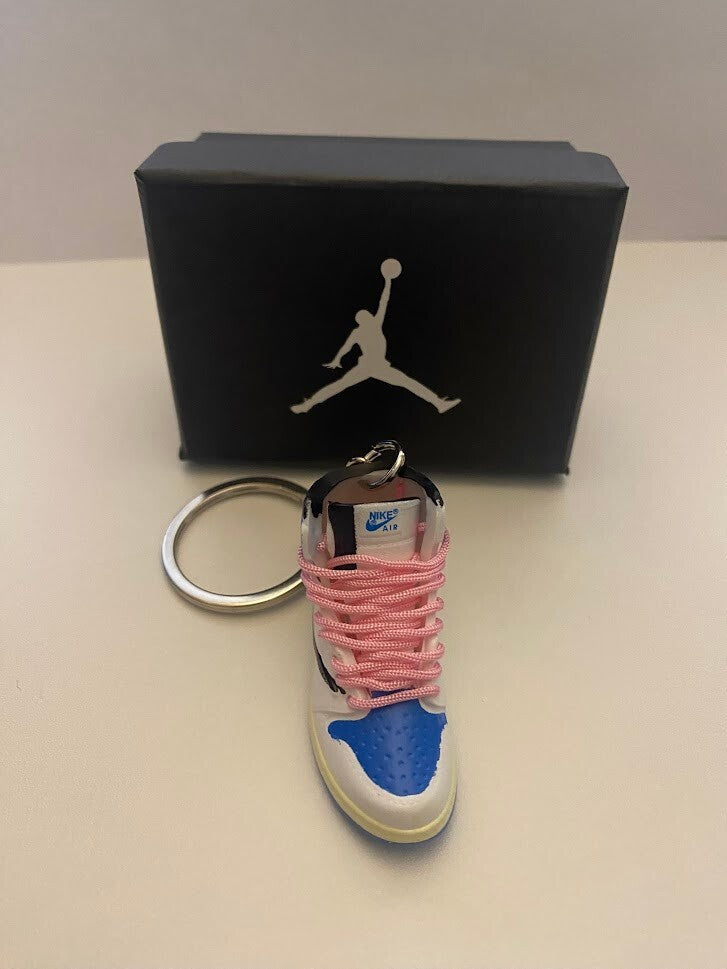 JORDAN 1 RETRO HIGH OG SP-(FRAGMENT X TRAVIS SCOTT)-3D SNEAKER KEYCHAIN WITH BOX