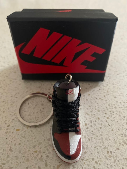 NIKE AIR JORDAN 1 RETRO HIGH-(HOMAGE TO HOME)-3D SNEAKER KEYCHAIN WITH BOX