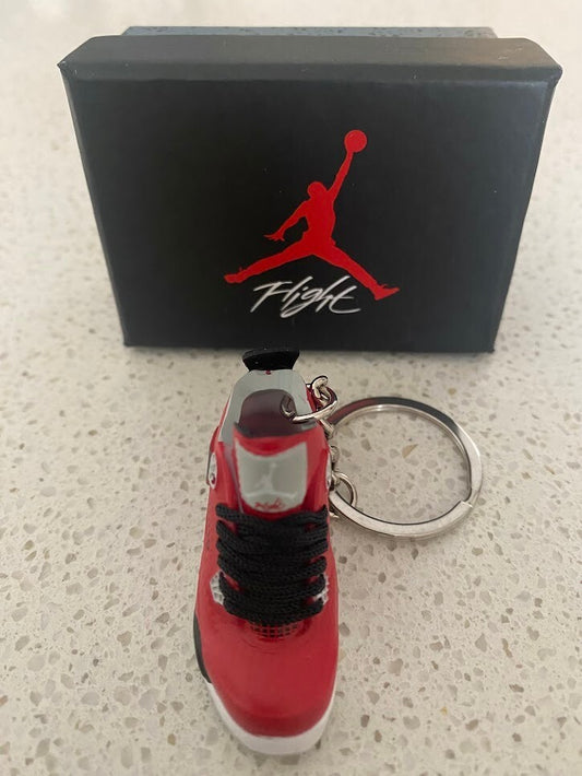 NIKE AIR JORDAN 4 RETRO-(TORO BRAVO)-3D SNEAKER KEYCHAIN WITH BOX