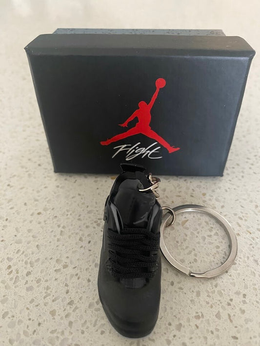 NIKE AIR JORDAN 4 RETRO-(KAWS BLACK)-3D SNEAKER KEYCHAIN WITH BOX