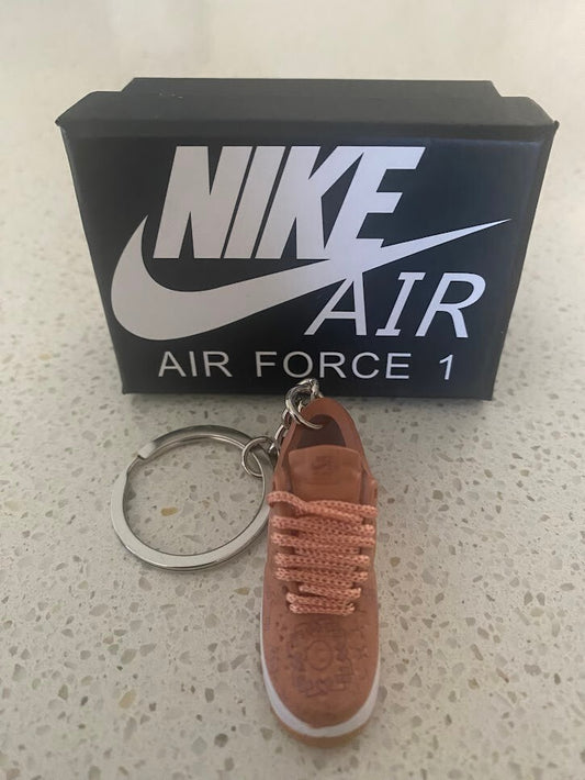 NIKE AIR FORCE 1 LOW-(CLOT ROSE GOLD SILK)-3D SNEAKER KEYCHAIN WITH BOX