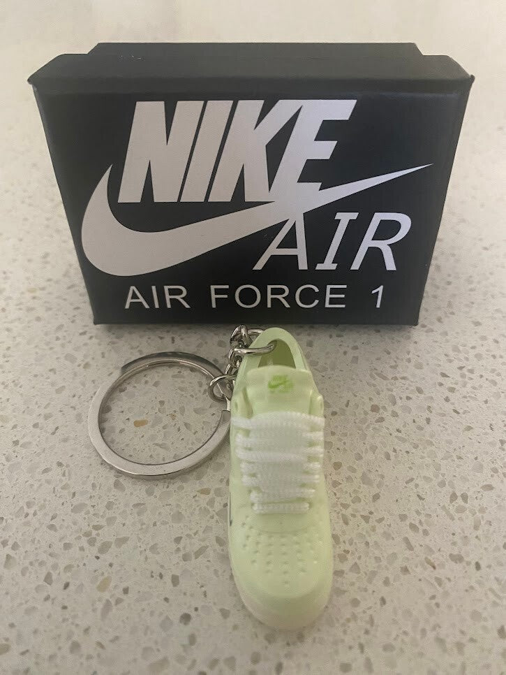NIKE AIR FORCE 1 LOW-(JUST DO IT BARELY VOLT)-3D SNEAKER KEYCHAIN WITH BOX