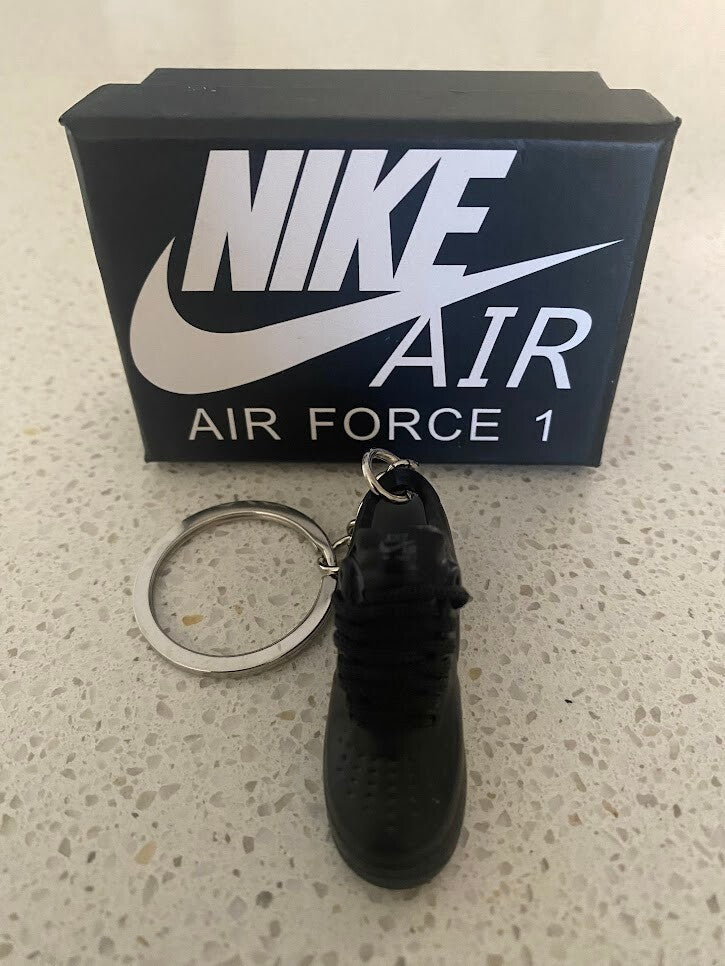 NIKE AIR FORCE 1 LOW-(BLACK)-3D SNEAKER KEYCHAIN WITH BOX