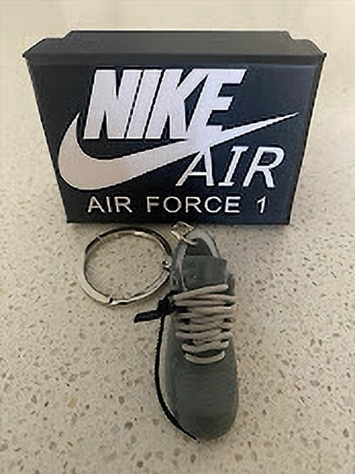 NIKE AIR FORCE 1 LOW OFF-WHITE-(GREY)-3D SNEAKER KEYCHAIN WITH BOX