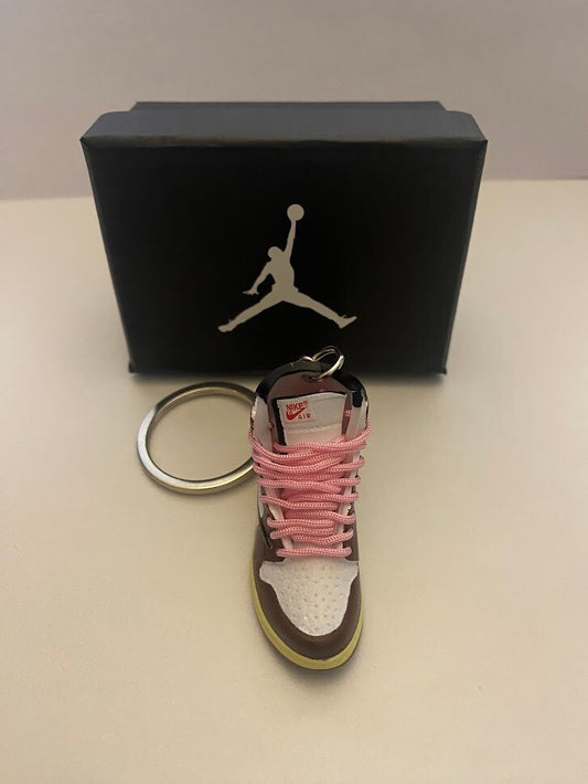 JORDAN 1 RETRO HIGH OG SP-(TRAVIS SCOTT MOCHA)-3D SNEAKER KEYCHAIN WITH BOX