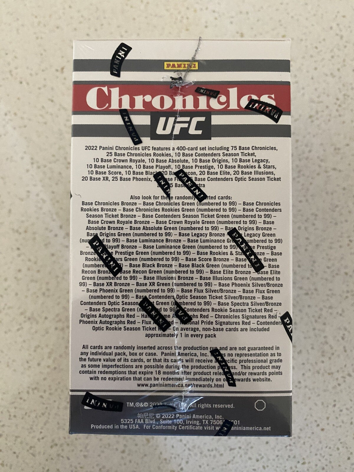 2022 UFC Panini Chronicles 6-Pack Blaster Box (Factory Sealed) 42 Cards per Box