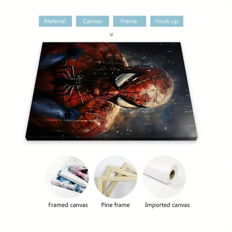 SPIDER-MAN-FRAMED-STRETCHED CANVAS PRINT-WALL ART-READY TO HANG-30CMx40CM