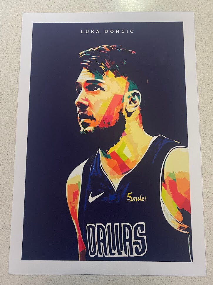 LUKA DONCIC-DALLAS MAVERICKS-40CM(W)x60CM(L) CANVAS PRINT POSTER-(ROLLED)