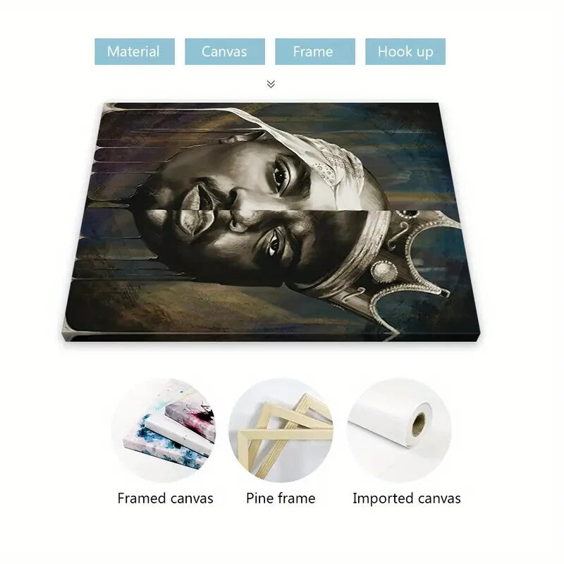 TUPAC & BIGGIE-FRAMED STRETCHED CANVAS PRINT-ART-READY TO HANG-30CMx40CM