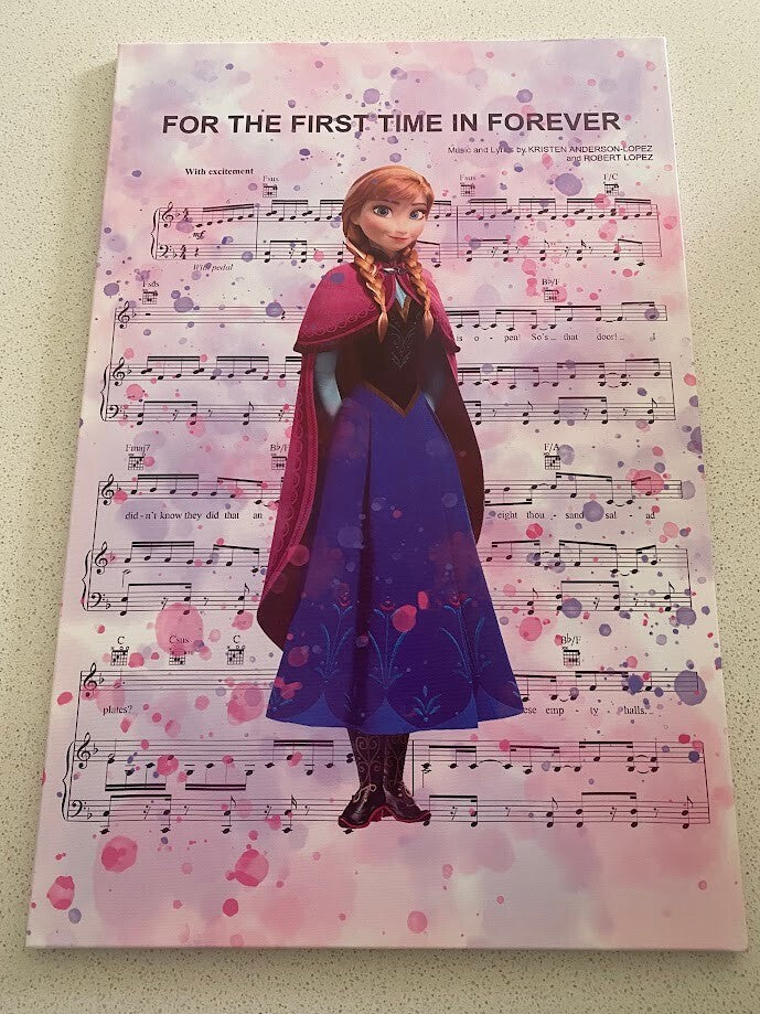 ANNA-FROZEN-FRAMED STRETCHED CANVAS PRINT-ART-READY TO HANG-40CMx60CM