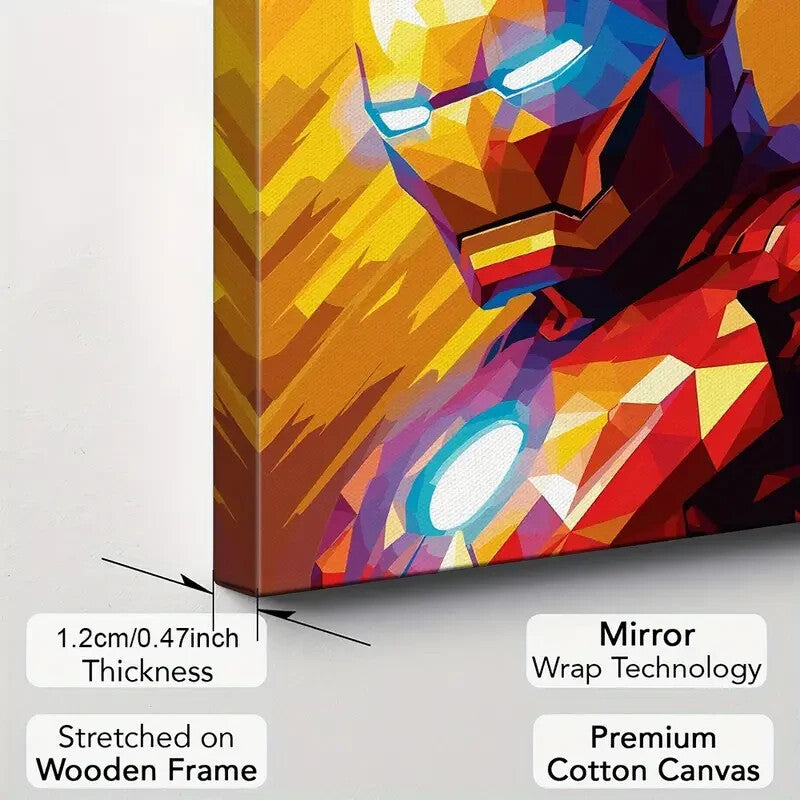 IRON MAN-FRAMED STRETCHED CANVAS PRINT-ART-READY TO HANG-40CMx60CM