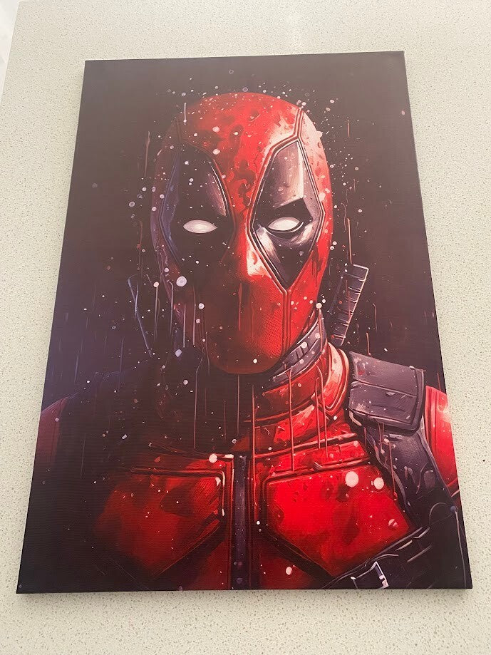DEADPOOL-MARVEL-FRAMED STRETCHED CANVAS PRINT-ART-READY TO HANG-40CMx60CM