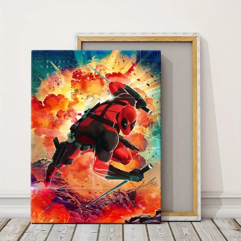 DEADPOOL-FRAMED STRETCHED CANVAS PRINT-ART-READY TO HANG-40CMx60CM