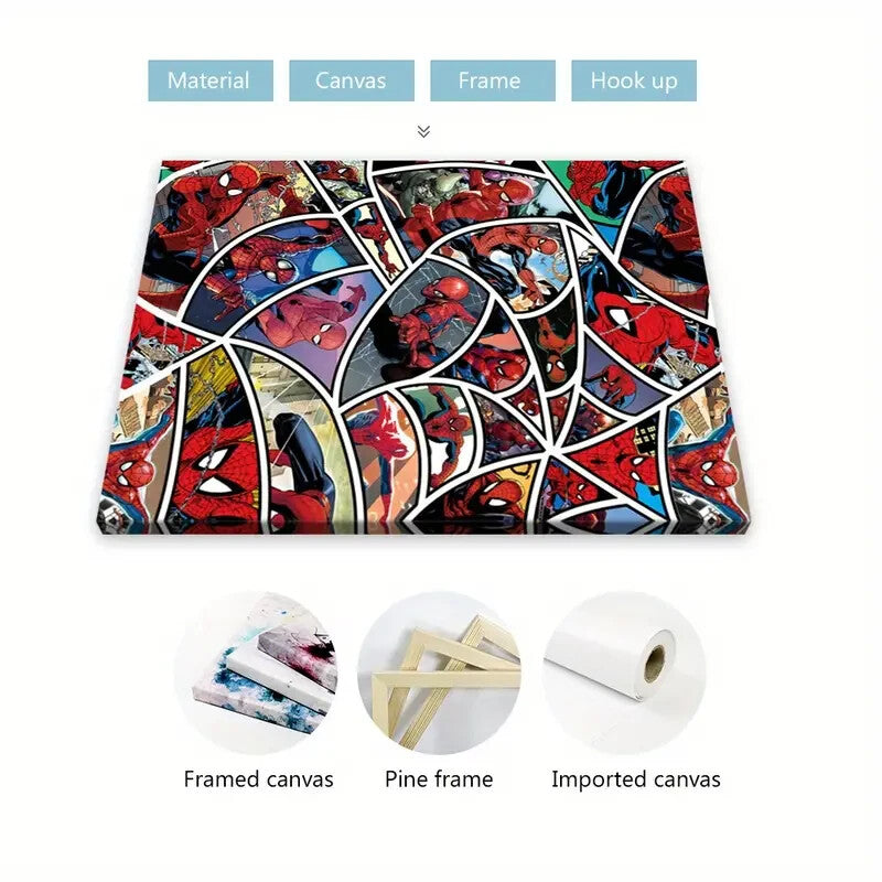 SPIDER MAN-FRAMED STRETCHED CANVAS PRINT- ART-READY TO HANG-40CMx60CM