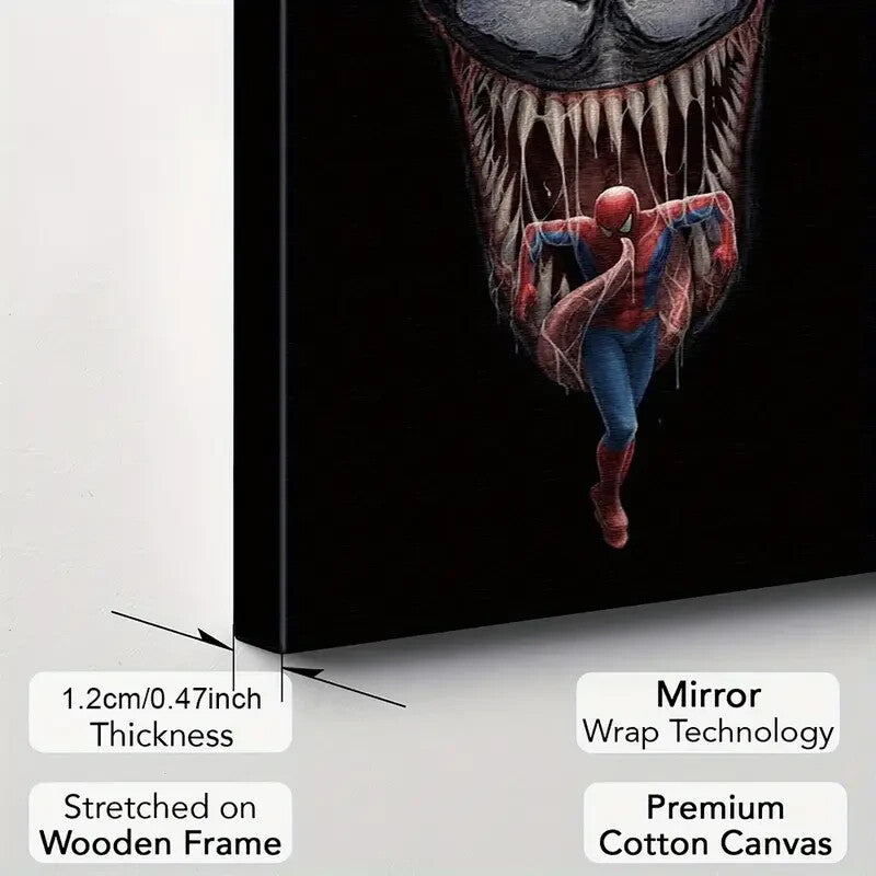 VENOM & SPIDERMAN-MARVEL STRETCHED CANVAS PRINT-ART-READY TO HANG-40CMx60CM