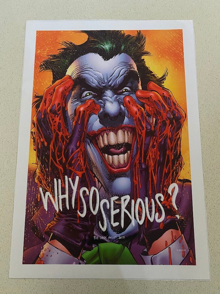JOKER-"WHY SO SERIOUS"-DC COMICS-40CM(W)x60CM(L) CANVAS PRINT POSTER-(ROLLED)
