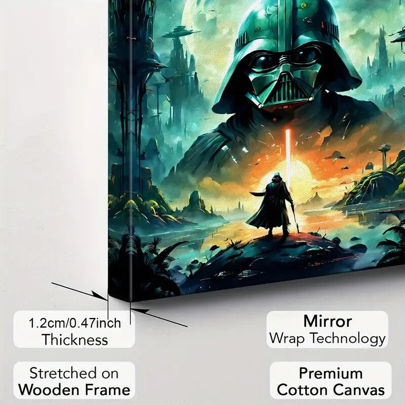 DARTH VADER-STAR WARS-FRAMED STRETCHED CANVAS PRINT-ART-READY TO HANG-40CMx60CM