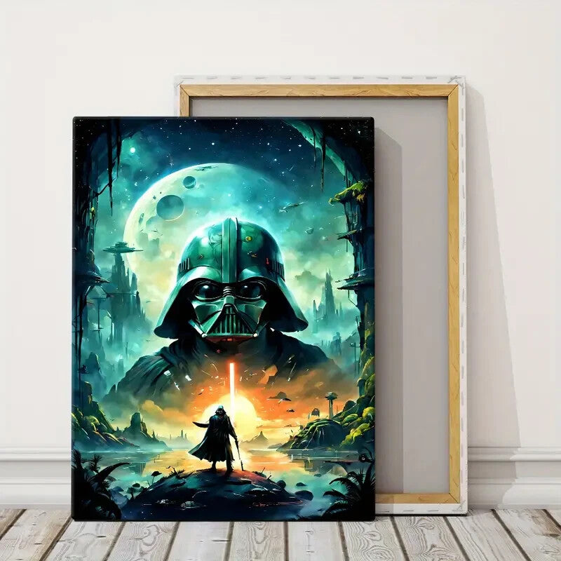 DARTH VADER-STAR WARS-FRAMED STRETCHED CANVAS PRINT-ART-READY TO HANG-40CMx60CM