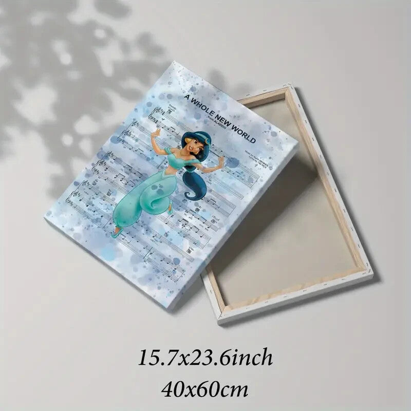 JASMINE-ALADDIN-FRAMED STRETCHED CANVAS PRINT-ART-READY TO HANG-40CMx60CM