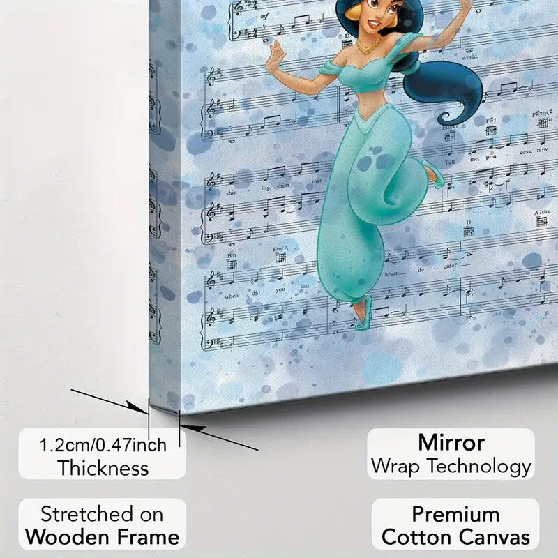JASMINE-ALADDIN-FRAMED STRETCHED CANVAS PRINT-ART-READY TO HANG-40CMx60CM