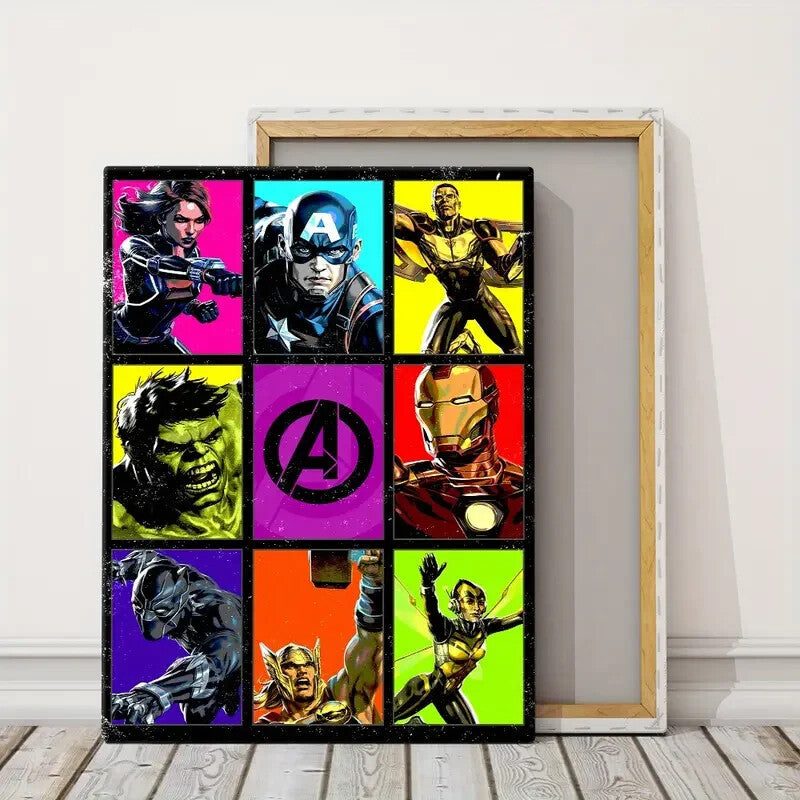AVENGERS-FRAMED STRETCHED CANVAS PRINT-ART-READY TO HANG-40CMx60CM