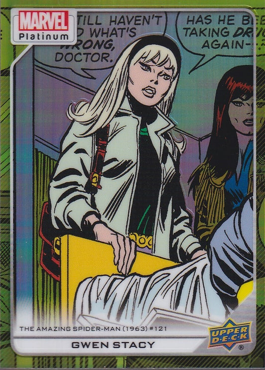 2023 MARVEL PLATINUM-GWEN STACY-NO.129 (YELLOW RAINBOW)