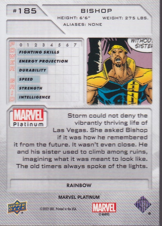 2023 UPPER DECK MARVEL PLATINUM-BISHOP-NO.185 (RAINBOW BASE)