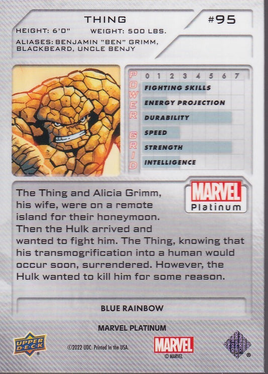 2023 MARVEL PLATINUM-THING-NO.95 (BLUE RAINBOW)