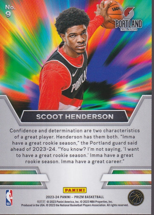 SCOOT HENDERSON-NO.9(INSTANT IMPACT)-2023-24 PANINI-PRIZM BASKETBALL ROOKIE (RC)