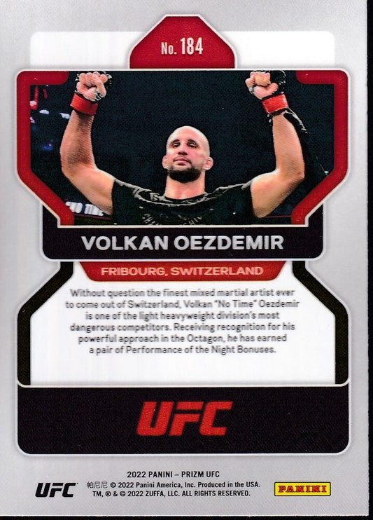 No.184-VOLKAN OEZDEMIR-2022 PANINI UFC PRIZM TRADING CARD