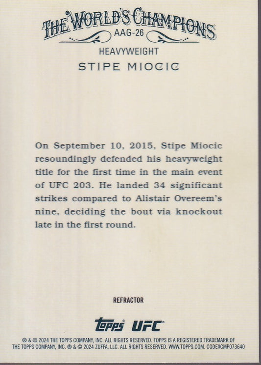 STIPE MIOCIC-NO.AAG-26-ALLEN & GINTER INSERT CARD-2024 TOPPS CHROME UFC