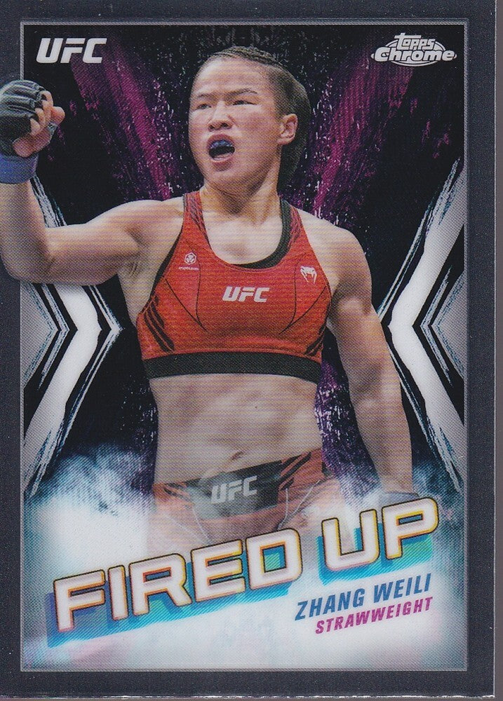 ZHANG WEILI-NO.FDP-5-FIRED UP INSERT CARD-2024 TOPPS CHROME UFC