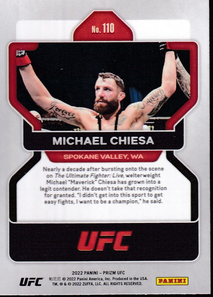 No.110-MICHAEL CHIESA-2022 PANINI UFC PRIZM TRADING CARD