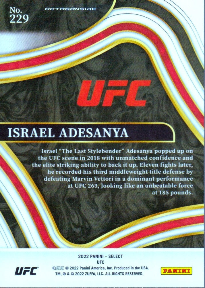ISRAEL ADESANYA-No.229 (OCTAGONSIDE)-2022 PANINI-SELECT UFC CARD