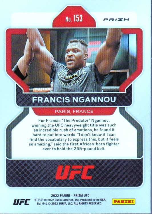 FRANCIS NGANNOU-NO.153 (RUBY WAVE PRIZM) 2022 PANINI PRIZM UFC CARD