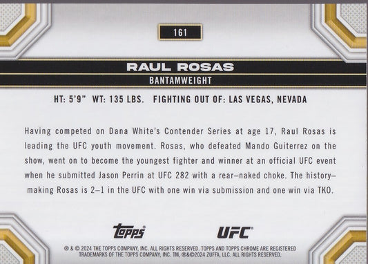 RAUL ROSAS-NO.161-SEPIA REFRACTOR CARD-2024 TOPPS CHROME UFC
