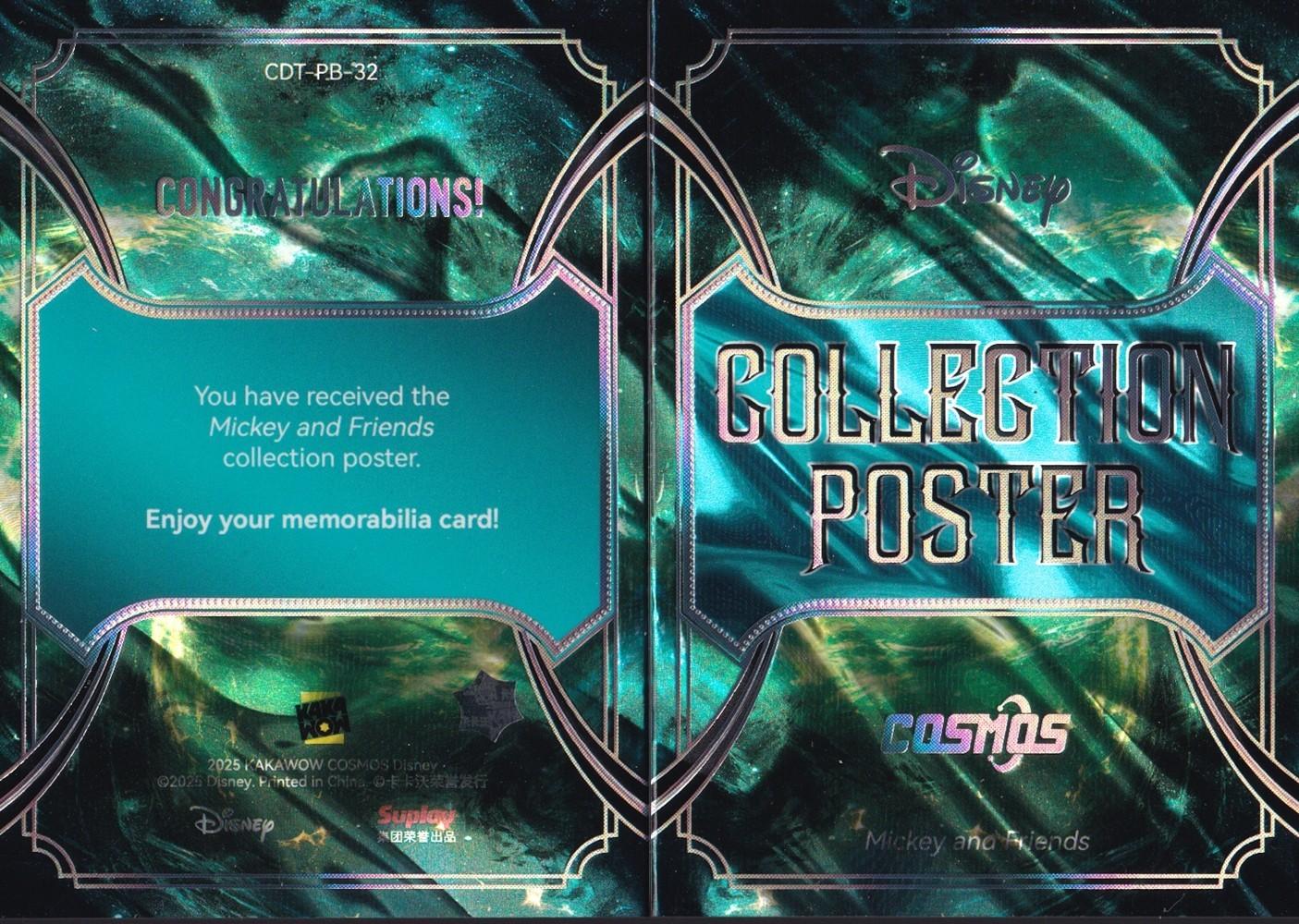 2025 Kakawow Cosmos Mickey and Friends Collection Poster Booklet Card-CDT-PB-32