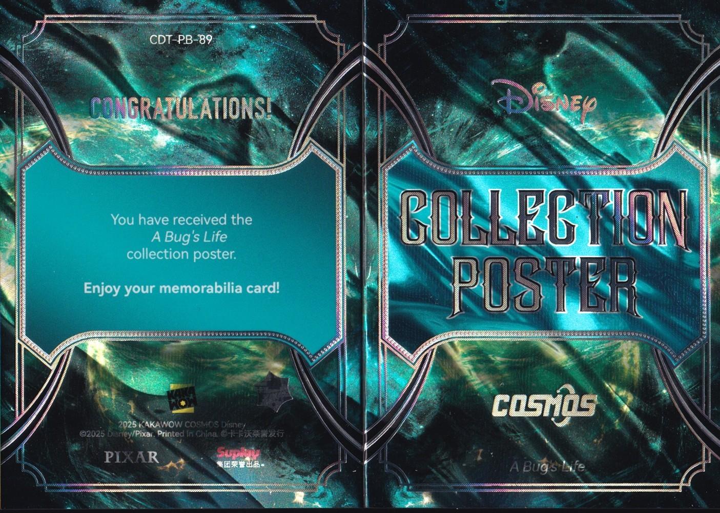 2025 Kakawow Cosmos A Bugs Life Collection Poster Booklet Card-CDT-PB-89