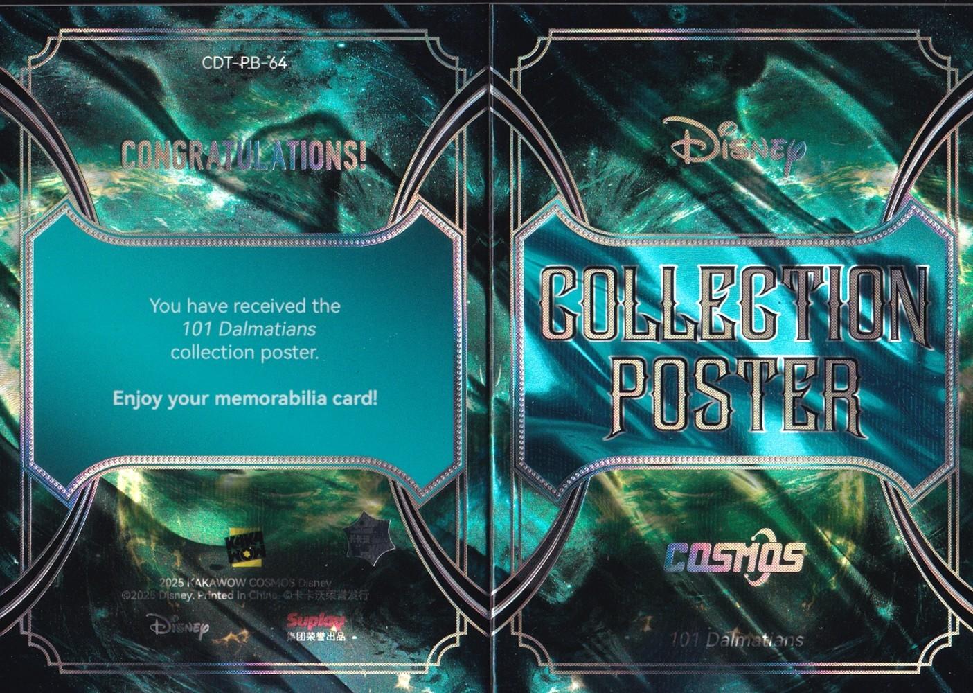 2025 Kakawow Cosmos 101 Dalmatians Collection Poster Booklet Card-CDT-PB-64