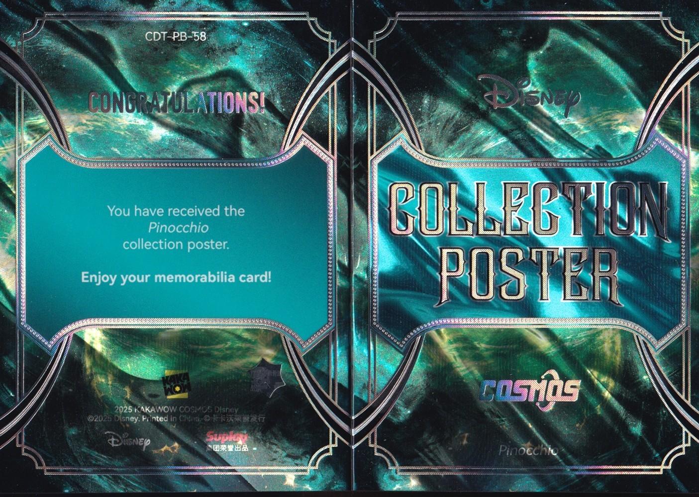 2025 Kakawow Cosmos Pinnochio Collection Poster Booklet Card-CDT-PB-58