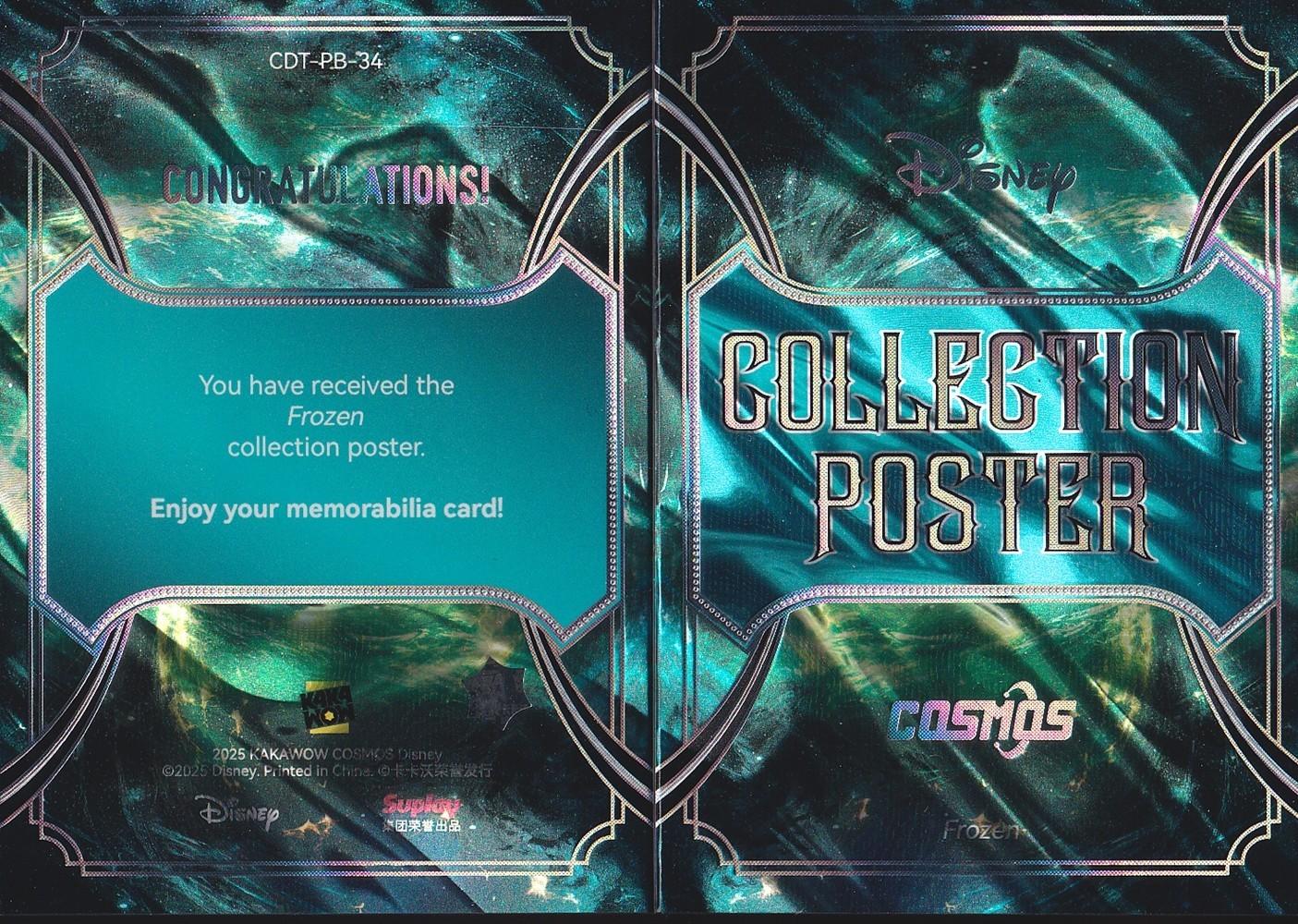 2025 Kakawow Cosmos Frozen Collection Poster Booklet Card-CDT-PB-34