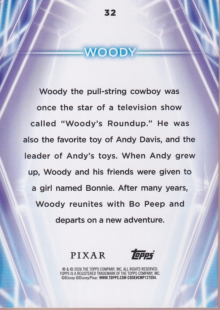 2026 Topps Disney Neon Green #32 Woody (118/199)
