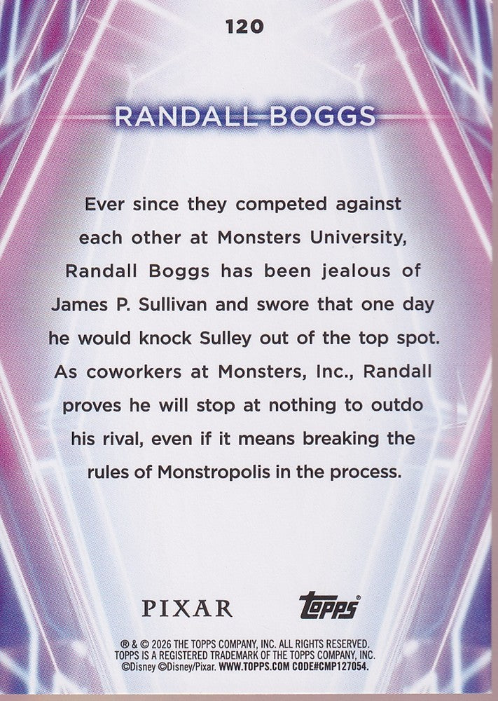 2026 Topps Disney Neon Rainbow Foil #120 Randall Boggs