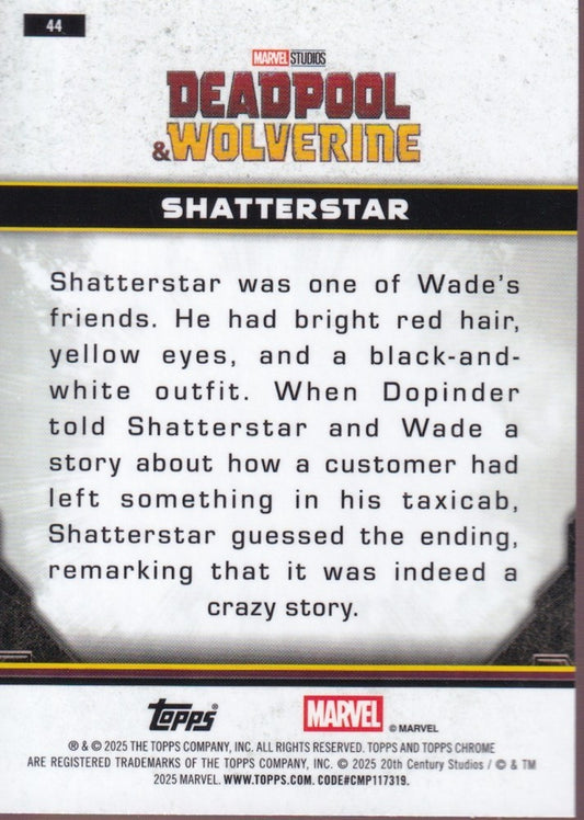 2025 Topps Chrome Deadpool Mini Diamond Refractors #44 Shatterstar