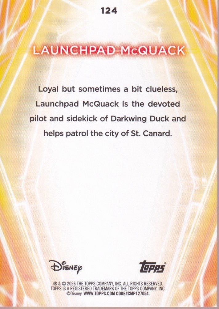2026 Topps Disney Neon Snow Cap #124 Launchpad Mcquack