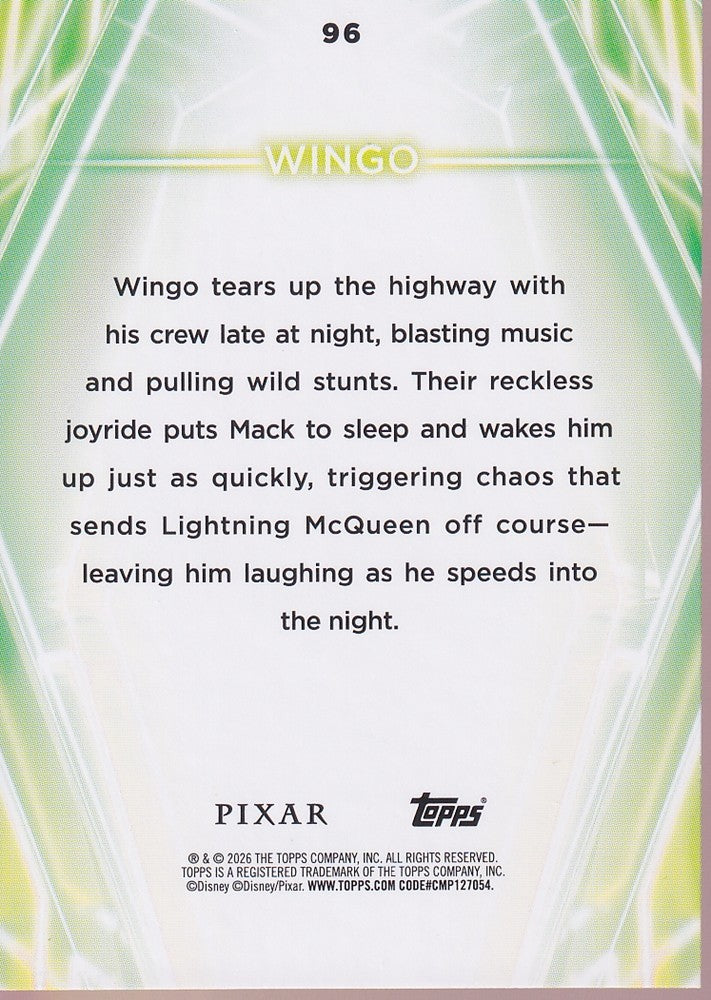 2026 Topps Disney Neon Rainbow Foil #96 Wingo